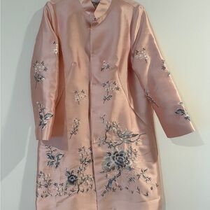 Embroidered Pink Chinese Floral Coat